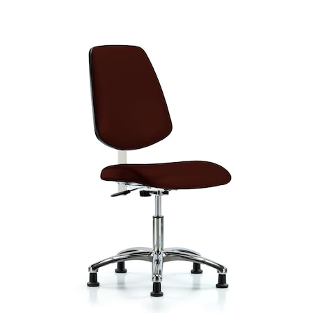 Clean Room Chair Vin Desk Chair, Med, Bk, Gld, Burg, CL100, No Arms, 18