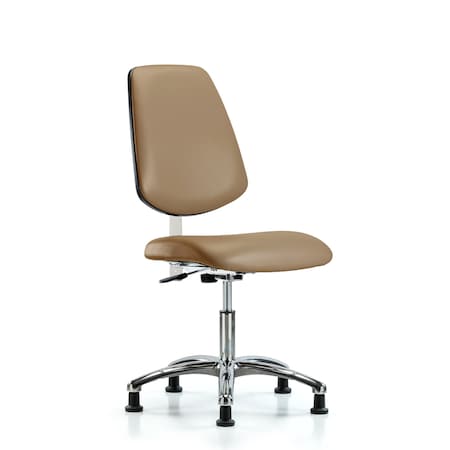 Clean Room Chair Vin Desk Chair, Med, Bk, Gld, Taupe, CL100, No Arms, 18