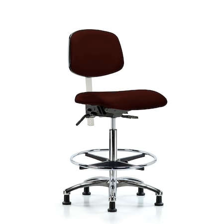 Clean Room Chair Hi Ben Chair, Vin, Chrm, CF, Glds, Burg, CL100, No Arms, 26