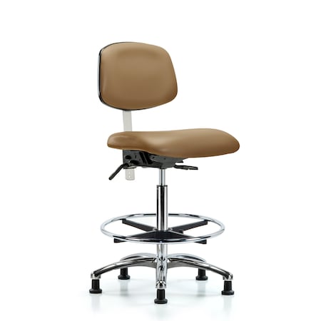 Clean Room Chair Hi Ben Chair, Vin, Chrm, CF, Gld, Taupe, CL100, No Arms, 26