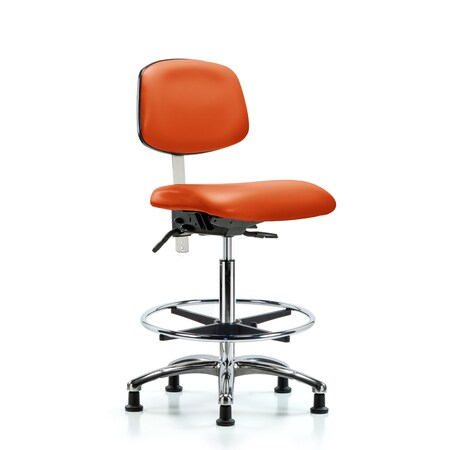 Clean Room Chair Hi Ben Chair, Vin, Chrm, CF, Gld, Org, CL100, No Arms, 26