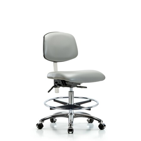 Clean Room Chair Med Ben Chair, Vin, Chrm, CF, Cast, Dov, CL100, No Arms, 22