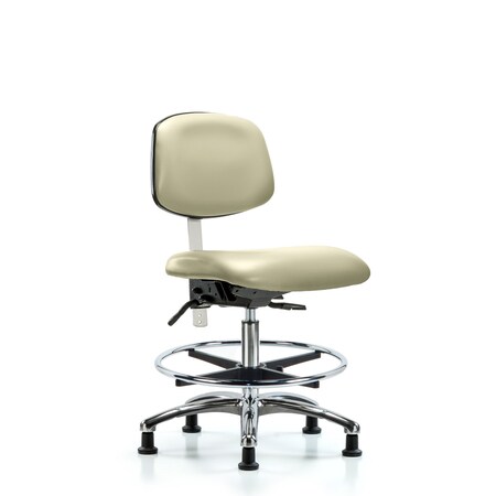 Clean Room Chair Med Ben Chair, Vin, Chrm, CF, Glds, Wht, CL100, No Arms, 22