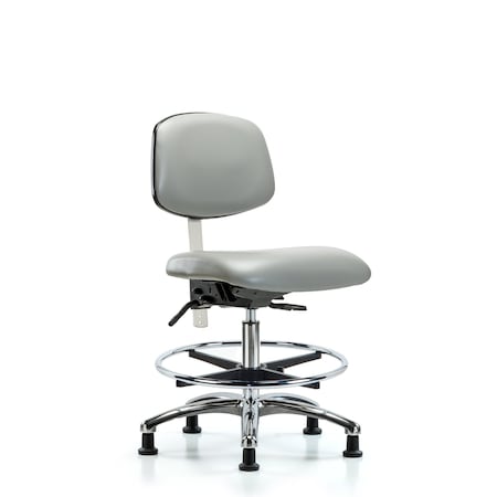 Clean Room Chair Med Ben Chair, Vin, Chrm, CF, Glds, Dov, CL100, No Arms, 22