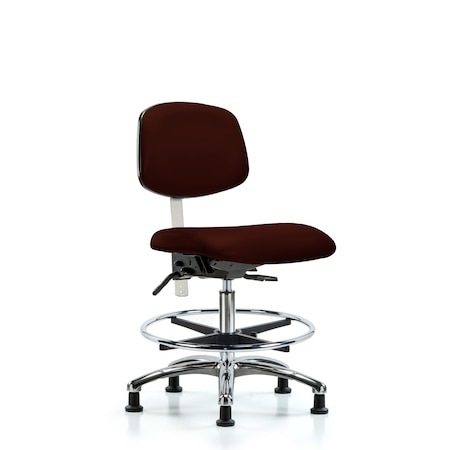 Clean Room Chair Med Ben Chair, Vin, Chrm, CF, Gld, Burg, CL100, No Arms, 22