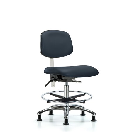 Clean Room Chair Med Ben Chair, Vin, Chrm, CF, Glds, Nvy, CL100, No Arms, 22