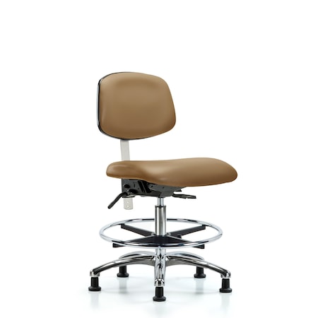 Clean Room Chair Med Ben Chair, Vin, Chr, CF, Gld, Taupe, CL100, No Arms, 22