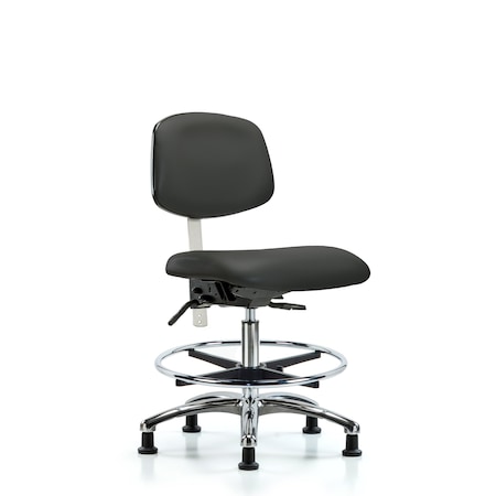 Clean Room Chair Med Ben Chair, Vin, Chrm, CF, Glds, Gry, CL100, No Arms, 22
