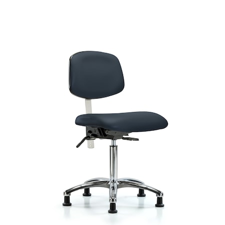 Clean Room Chair Med Ben Chair, Vin, Chrm, Glds, Navy, CL100, No Arms, 22