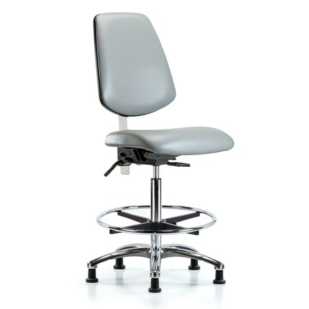 Clean Room Chair Vin Med Ben Chair, Med, Bk, Dov, CL100, No Arms, 22