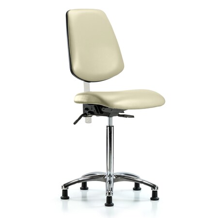 Clean Room Chair Vin Med Ben Chair, Med, Bk, Wht, CL100, No Arms, 22