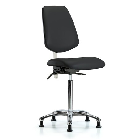 Clean Room Chair Vin Med Ben Chair, Med, Bk, Blk, CL100, No Arms, 22