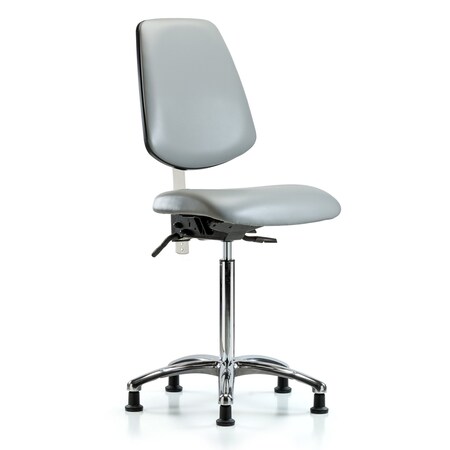 Clean Room Chair Vin Med Ben Chair, Med, Bk, Dov, CL100, No Arms, 22