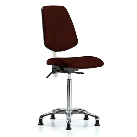 Clean Room Chair Vin Med Ben Chair, Med, Bk, Burg, CL100, No Arms, 22