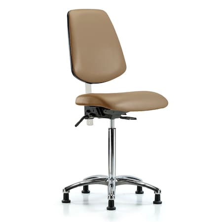 Clean Room Chair Vin Med Ben Chair, Med, Bk, Taupe, CL100, No Arms, 22