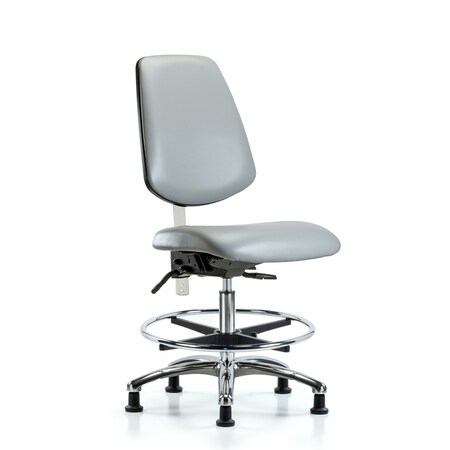 Clean Room Chair Vin Med Ben Chair, Med, Bk, Dov, CL100, No Arms, 22