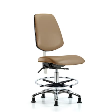 Clean Room Chair Vin Med Ben Chair, Med, Bk, Taupe, CL100, No Arms, 22