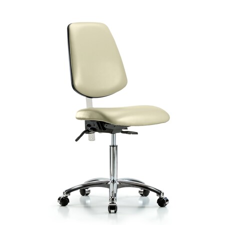 Clean Room Chair Vin Med Ben Chair, Med, Bk, Wht, CL100, No Arms, 22