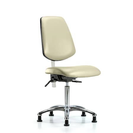 Clean Room Chair Vin Med Ben Chair, Med, Bk, Wht, CL100, No Arms, 22