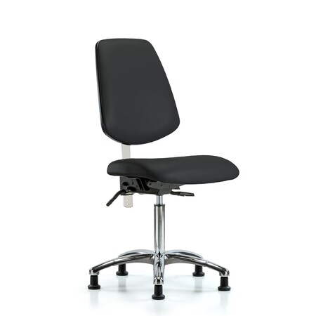 Clean Room Chair Vin Med Ben Chair, Med, Bk, Blk, CL100, No Arms, 22