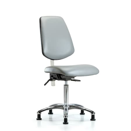 Clean Room Chair Vin Med Ben Chair, Med, Bk, Dov, CL100, No Arms, 22