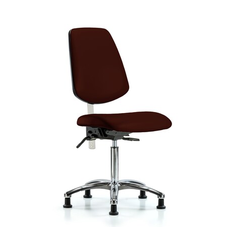 Clean Room Chair Vin Med Ben Chair, Med, Bk, Burg, CL100, No Arms, 22