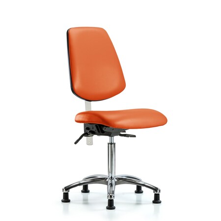 Clean Room Chair Vin Med Ben Chair, Med, Bk, Orange, CL100, No Arms, 22