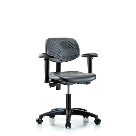 Desk Chair Desk Chair, Poly, Adj Arms Casters, Adjustable Arms, 17