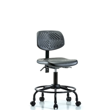 Desk Chair Desk Chair, Poly, RT Casters, No Arms, 19