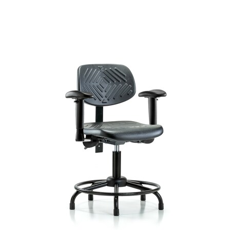 Desk Chair Desk Chair, Poly, RT AA Glides, Adjustable Arms, 17