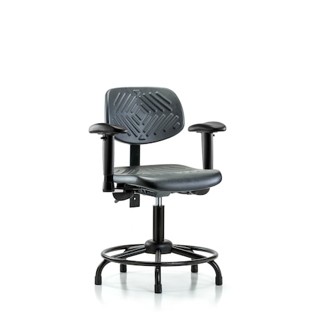Desk Chair Desk Chair, Poly, RT Tilt AA Glides, Adjustable Arms, 17