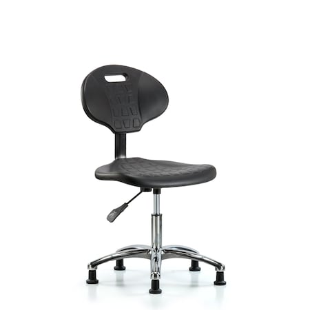 Desk Chair Erie Desk Chair, Chrome, Glides, No Arms, 17-1/2