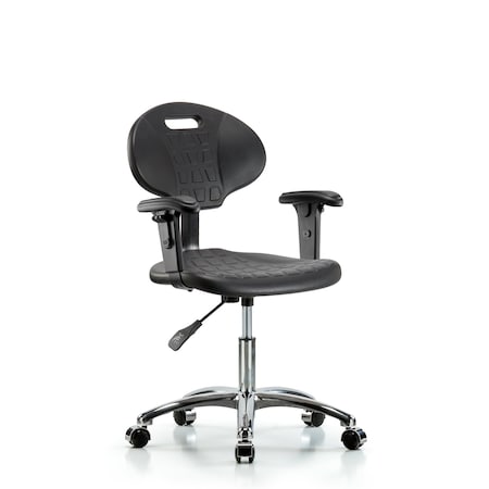 Desk Chair Erie Desk Chair, Chrome, AA, Casters, Adjustable Arms, 17-1/2