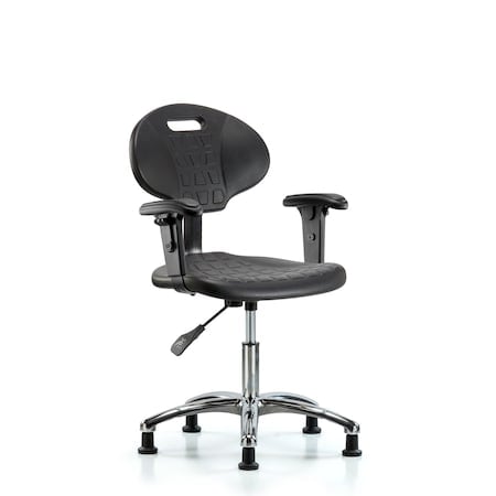 Desk Chair Erie Desk Chair, Chrome, AA, Glides, Adjustable Arms, 17-1/2