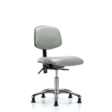 Desk Chair Desk Chair, Vinyl, Chrome Tilt Glides, Dov, No Arms, 18