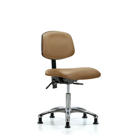 Desk Chair Desk Chair, Vinyl, Chr Tilt Glides, Taupe, No Arms, 18