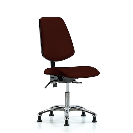Desk Chair Desk Chair, Vinyl, Med, Bk, Glds, Burg, No Arms, 18