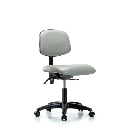 Desk Chair Desk Chair, Vinyl, Casters, Dov, No Arms, 18