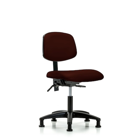 Desk Chair Desk Chair, Vinyl, Tilt Glides, Burg, No Arms, 18