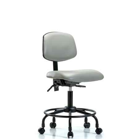 Desk Chair Desk Chair, RT Casters, Vinyl, Dov, No Arms, 21