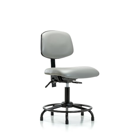 Desk Chair Desk Chair, RT Glides, Vinyl, lDov, No Arms, 18