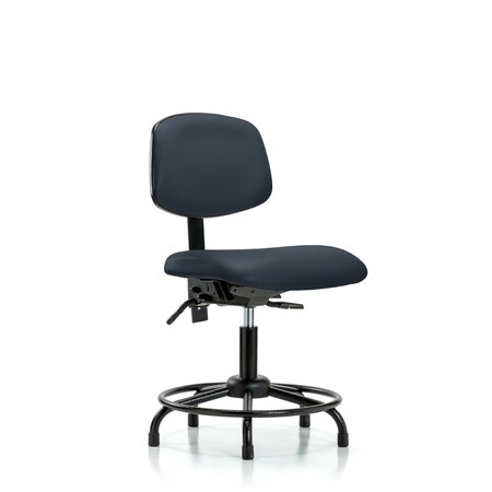 Desk Chair Desk Chair, RT Glides, Vinyl, lNav, No Arms, 18