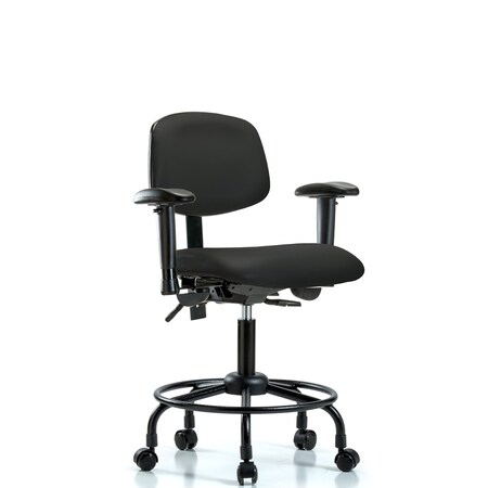 Desk Chair Desk Chair, RT AA, Casters Vinyl, BLK, Adjustable Arms, 21