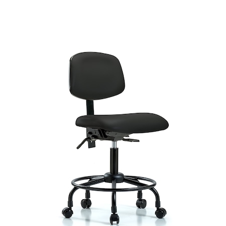 Desk Chair Desk Chair, Vinyl, Chrome Tilt Glides, Papr, No Arms, 21