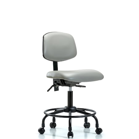 Desk Chair Desk Chair, Vinyl, Chrome Tilt Glides, Oat, No Arms, 21