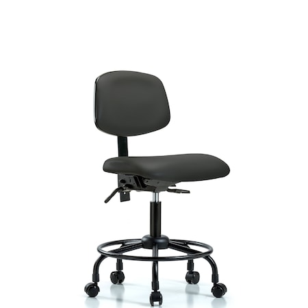 Desk Chair Desk Chair, Vinyl, Chr Tilt Glides, Berry, No Arms, 21
