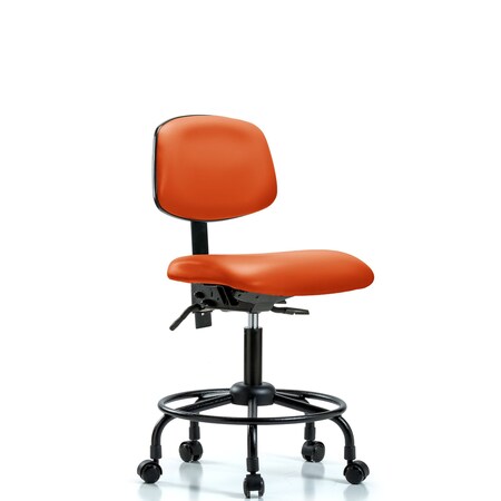 Desk Chair Desk Chair, Vinyl, Chr Tilt Glides, PurGr, No Arms, 21