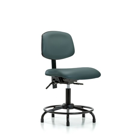 Desk Chair Desk Chair, Vinyl, Chrome AA Casters, Bord, No Arms, 18