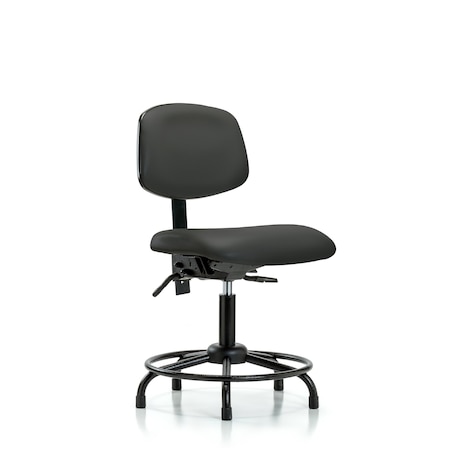 Desk Chair Desk Chair, Vinyl, Chrome AA Casters, Berry, No Arms, 18
