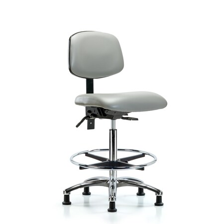 High Bench Chair Chair, Vin, Hi Ben, Chr Tilt CF Glides, Dov, No Arms, 26